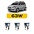 Kit LED Fiat Idea (2005-2016) - Farol com Projetor Alto Baixo e Milha - Imagem 1