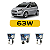 Kit LED Fiat Idea (2005-2016) - Farol sem projetor Alto Baixo e Milha - Imagem 1