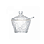 Açucareiro de Cristal Martelado com Colher e Tampa com Fio de Ouro Petra 10cm - Lyor - Imagem 2
