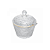 Açucareiro de Cristal Martelado com Colher e Tampa com Fio de Ouro Petra 10cm - Lyor - Imagem 3