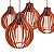 Kit 4 Lustre De Madeira Coquinho Pendente Ajustável E27 - Imagem 5
