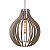 Lustre Pendente Xangai 40cm Mdf Grande Iluminação Moderna - Imagem 7
