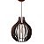 Lustre Pendente Xangai 40cm Mdf Grande Iluminação Moderna - Imagem 5