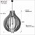 Lustre Pendente Xangai 40cm Mdf Grande Iluminação Moderna - Imagem 4