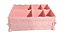 ORGANIZADOR 6 DIVISORIAS PLASTICO ROSA - Imagem 1