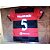 Camisa flamengo rubro negra jogo libertadores número 5 willian arão tamanho M - Imagem 1