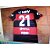 Camisa flamengo rubro negra jogo brasileiro número 21 tamanho M - Imagem 1