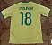 Camisa Seleção brasileira amarela número 18 Paulinho tamanho G - Imagem 1