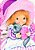 Papel de carta Boneca vintage e bichinho - Imagem 1