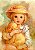 Papel de carta Menina e cachorrinho - Imagem 1