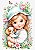 Papel de carta menina e cachorrinho - Imagem 1