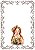 Conjunto 02 papéis de carta Menina vintage watercolor - Imagem 2