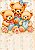 Conjunto Papel de carta Familia Teddy - 2 papéis de carta - Imagem 1