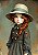 Papel de carta art big boneca vintage - original - Imagem 1