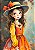 Papel de carta art big boneca vintage - original - Imagem 1