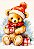 Papel de carta urso de Natal - Imagem 1