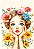 PAPEL DE CARTA MENINA FLORES - ORIGINAL número 3 - Imagem 1