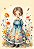 PAPEL DE CARTA MENINA FLORES - ORIGINAL número 2 - Imagem 1