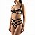 Conjunto Lingerie Tiras Cruzadas Ajustável Preto - Imagem 2