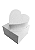 Base De Bolo Fake EPS 20 Cm x 10cm Altura Formato Coração - Imagem 3