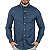 Camisa Tommy Hilfiger Custom Fit Micro Xadrez Azul - Imagem 1