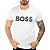 Camiseta Boss Logo Quadriculado Off White - Imagem 1