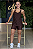 CONJUNTO FITNESS TRIO SHORT MARROM - Imagem 1