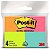 Bloco Adesivo 38X50 Cores Neon 200Fls 653 Tropical 3M - Imagem 1