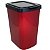 LIXEIRA PLASTICA 9L LABEL CLICK VERMELHA ARQPLAST - Imagem 2
