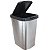LIXEIRA PLASTICA 9L LABEL CLICK INOX ARQPLAST - Imagem 1