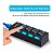 HUB USB EXTENSOR 4 PORTAS 3.0 COM INTERRUPTOR LEHMOX - LEY-201 - Imagem 3