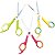 Tesoura Escolar Aco Inox 14Cm Cabo Colorido K-605 - Imagem 1