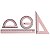 KIT REGUA SEGUNDO GRAU NEW LINE ROSA PASTEL WALEU - Imagem 1