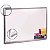 QUADRO BRANCO 70X50 MOLDURA  ALUMINIO C/APOIO CORTIARTE - Imagem 1