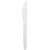 FACA REFEICAO PLASTICA LIGHT C/50 BRANCA ELITE - Imagem 1