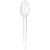 COLHER SOBREMESA PLASTICA LIGHT C/50 BRANCA ELITE - Imagem 1