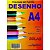 BLOCO DESENHO A4 BRANCO 140G C/20 FLS ZOLAR - Imagem 1