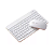 KIT TECLADO+MOUSE S/FIO BLUETOOTH RECARREGAVEL BRANCO - Imagem 1