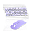 KIT TECLADO+MOUSE S/FIO BLUETOOTH RECARREGAVEL ROXO - Imagem 1