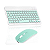 KIT TECLADO+MOUSE S/FIO BLUETOOTH RECARREGAVEL VERDE - Imagem 1