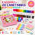 KIT LIVRO DE COLORIR ROSA + CANETINHA 48 CORES BRUSH BRANCA JOJO COMPOSIÇÃO/KIT - Imagem 1