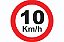 Placa Velocidade Máxima Permitida 10 Km/H R-19 Resolução Contran - Imagem 1