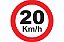 Placa Velocidade Máxima Permitida 20 Km/H R-19 Resolução Contran - Imagem 1