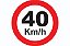 Placa Velocidade Máxima Permitida 40 Km/H R-19 Resolução Contran - Imagem 1