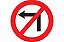 Placa de Trânsito Proibido Virar À Esquerda R-4A Resolução Contran - Imagem 1