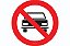 Placa Proibido Trânsito De Veículos Automotores R-10 Resolução Contran - Imagem 1