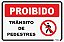 Placa Proibido Trânsito de Pedestres - Imagem 1