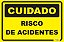 Placa Cuidado Risco de Acidentes - Imagem 1