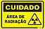 Placa Cuidado Área de Radiação - Imagem 1