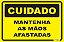 Placa Cuidado Mantenha As Mãos Afastadas - Imagem 1